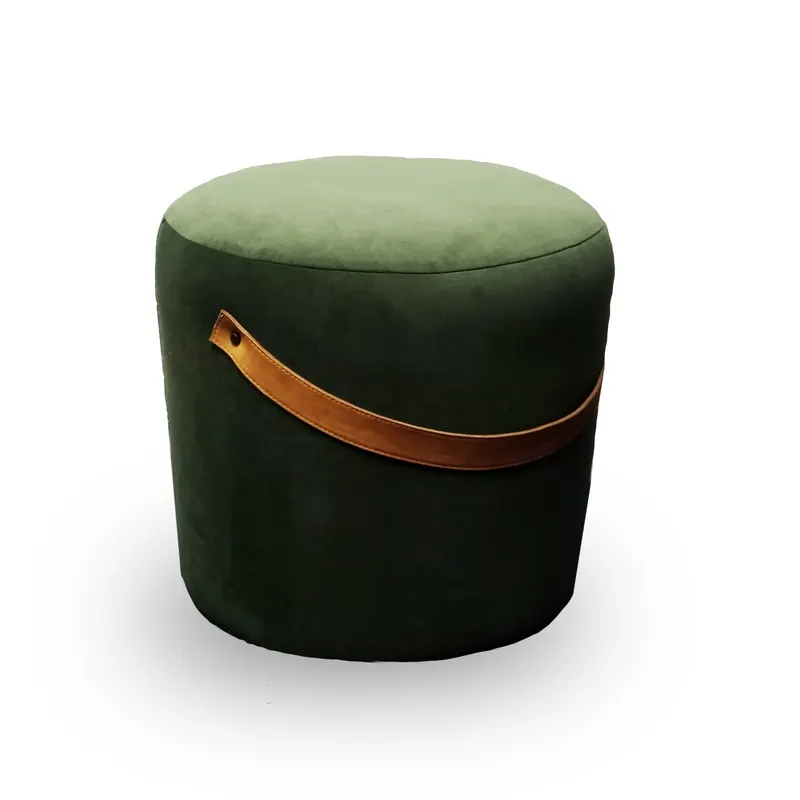 Fillmore Basket Ottoman, custom ottoman made in Los Angeles