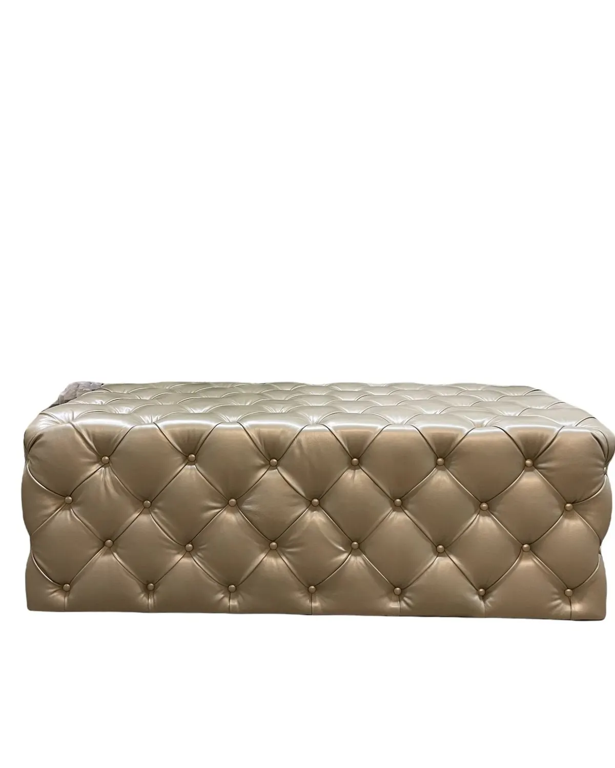 Rea Diamond Tuft Ottoman, custom ottoman handmade by Trend Contract Furnishings in Los Angeles