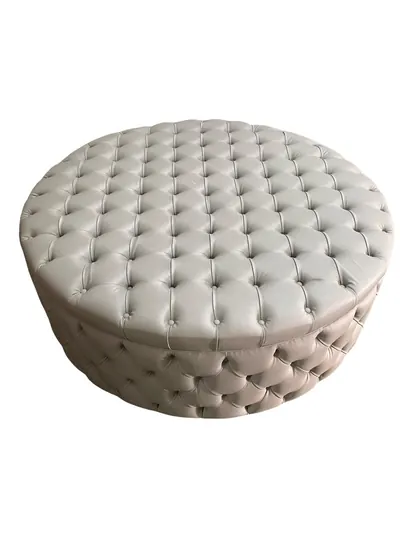 Show Round Diamond Button Tufted Ottoman alternate view